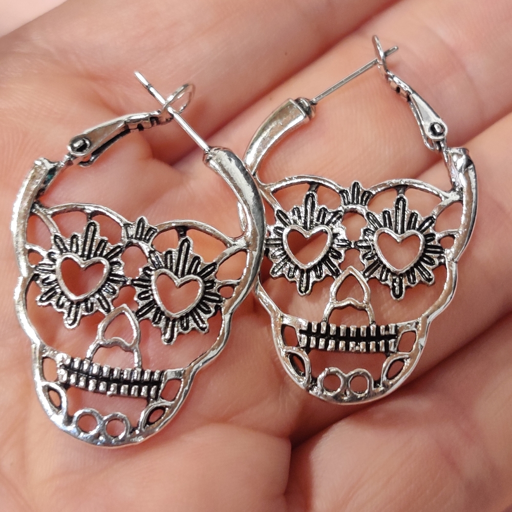 Sugar Skull Shaped Earrings